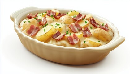 Delicious French Tartiflette With Potatoes, Bacon, And Reblochon Cheese. An Amazing Dish Full Of Flavors And Textures. Must-Try Recipe!