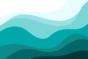 green wave background, abstract background