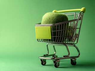 shopping cart full of vegetables