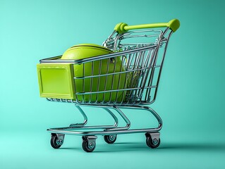 shopping cart in a supermarket