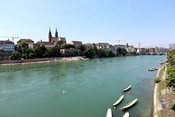Basel in der Schweiz im Sommer