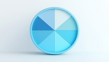 Blue Wheel Of Life Diagram: A Powerful Tool For Life Coaching And Balancing In A White Background. Enhancing Life Balance.