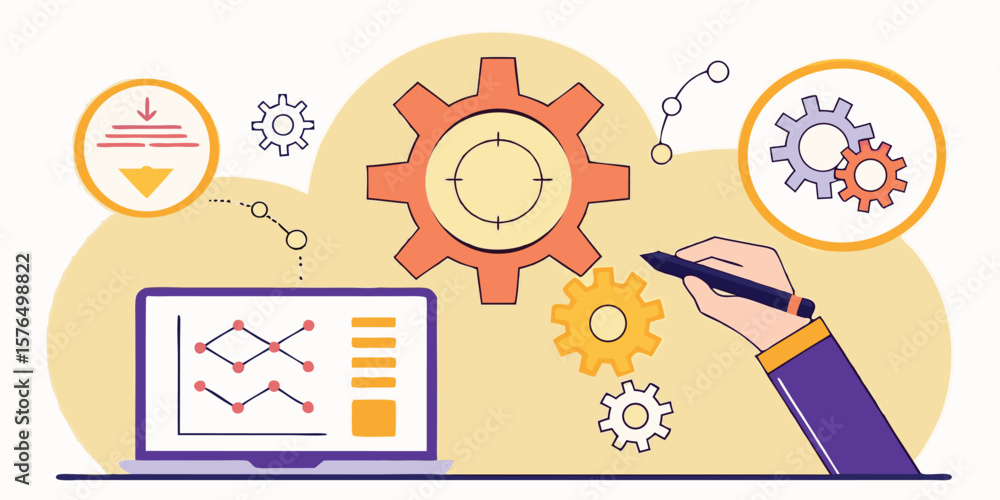 Poster gears and data analysis technology tech