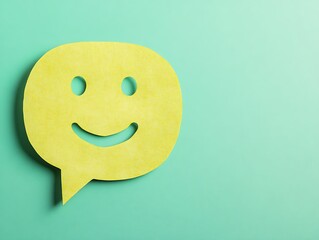 happy smiley face with speech bubble