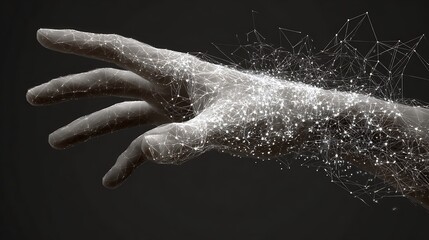 Hand with Digital Network - Abstract Connection