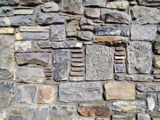 Fragment of red brick wall for background.