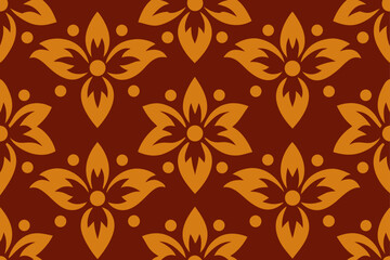 Seamless Traditional Indonesian Style Batik Pattern