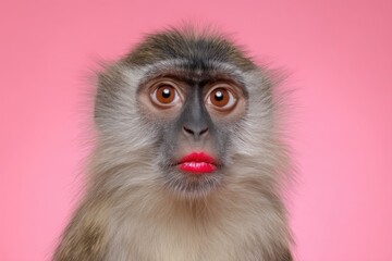 Obraz premium Monkey with lipstick