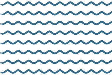 Blue brushstroke waves create a rippling sea on a clean, white backdrop for modern design projects