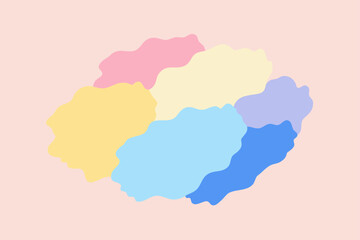 Obraz premium Soft Blended Watercolor Strokes in Pastel Pink and Blue