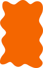 Freeform Abstract Orange Blob Shape