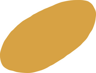 Freeform Rounded Mustard Yellow Shape