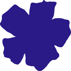 Hand Drawn Botanical Flower With Broad Petals