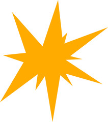 Obraz premium Pointed Angular Starburst Silhouette