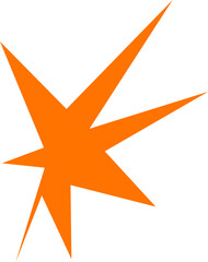 Obraz premium Sharp Starburst Silhouette With Dense Spike Cluster