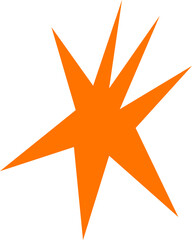 Obraz premium Symmetrical Starburst Silhouette With Eight Points