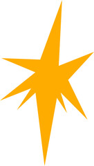 Retro Burst Silhouette With Jagged Firework Shape