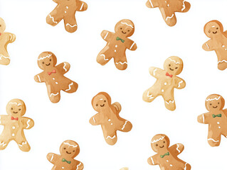 Fototapeta premium Seamless pattern Gingerbread.