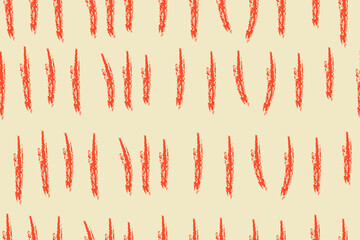 Abstract seamless pattern design. Hand-drawn brush strokes, doodle stripes, scribbles, brushstrokes on modern texture.