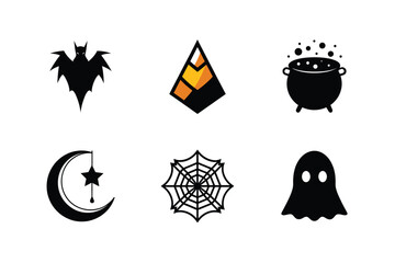 Halloween icons set