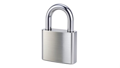 Metal padlock, isolated