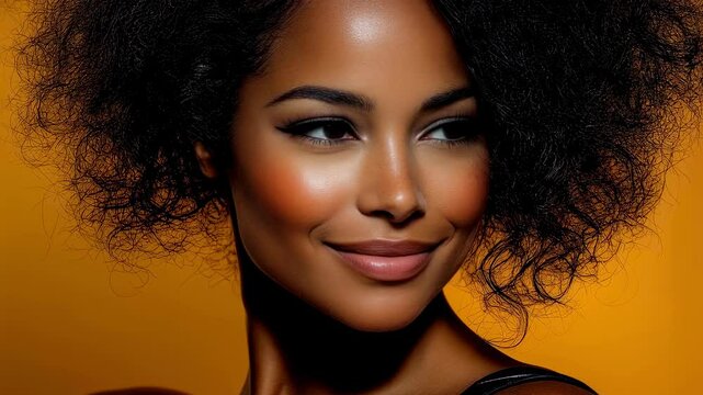 Elegant woman posing with bright background transition in high definition