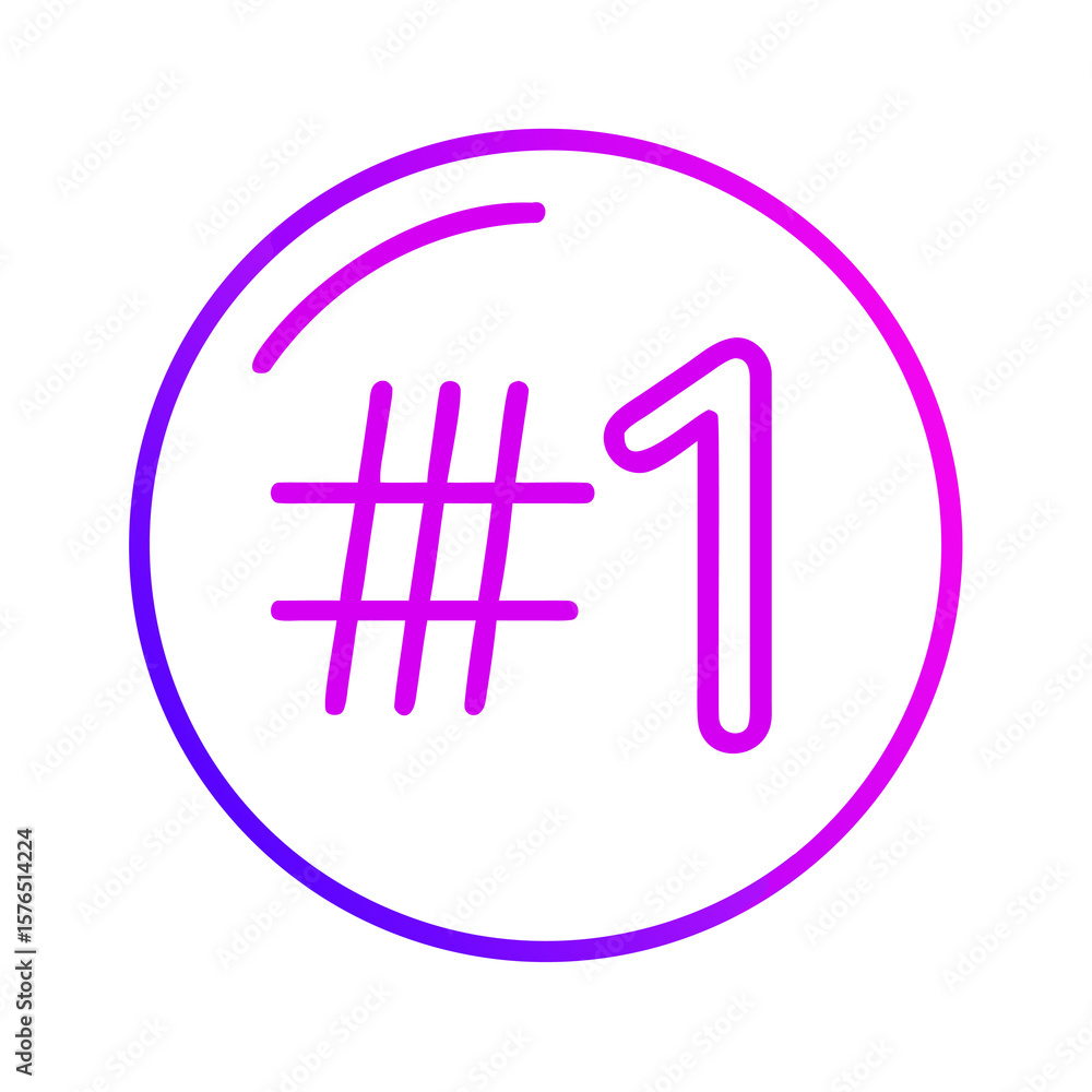 Poster embrace success with a vibrant number one icon a symbol of achievement and excellence in a dynamic g