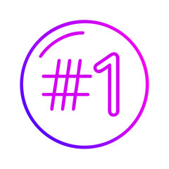 Embrace Success with a Vibrant Number One Icon A Symbol of Achievement and Excellence in a Dynamic Gradient Circle Design for Modern Visual Communication