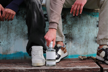 Alcoholism problem among young people, teenager addiction