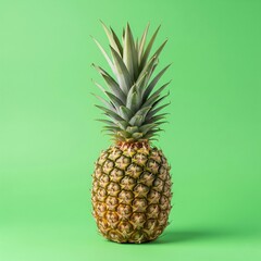 pineapple on green background