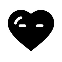 Simple Heart Icon A Clean and Minimalist Illustration of a Solid Black Heart Shape on a Transparent Background Ideal for Various Design Projects and Applications