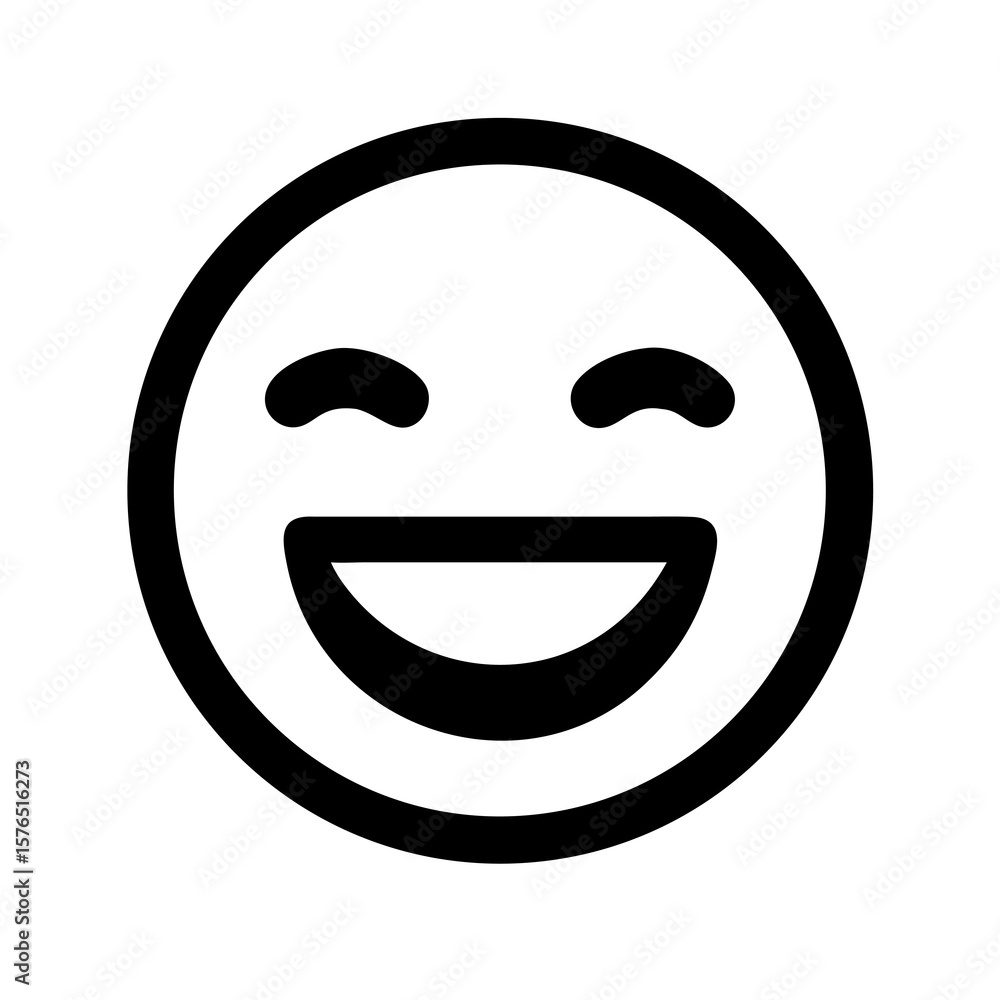 Poster radiant grin a clean and modern emoji depicting pure happiness and delight on a transparent canvas p