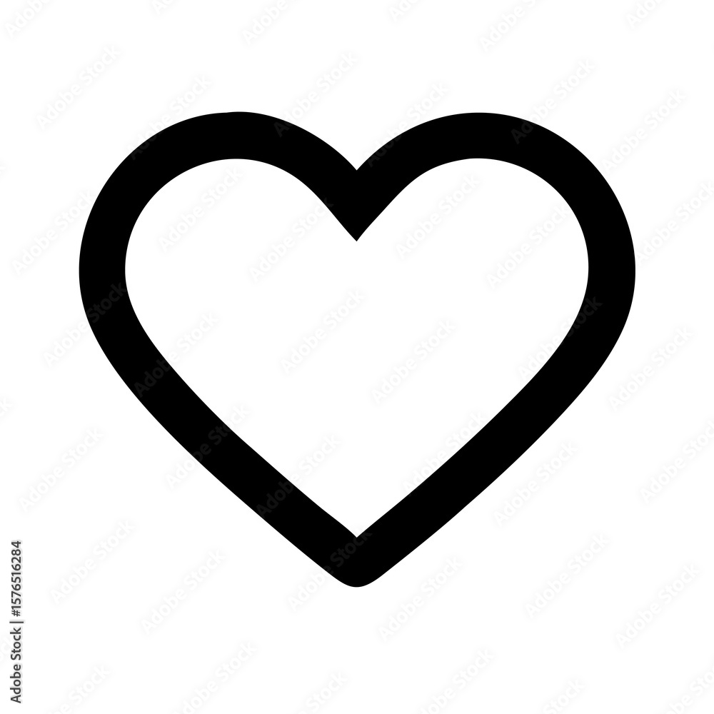Poster heart outline a simple and elegant heart shape icon on a transparent backdrop perfect for adding a t