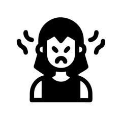 Frustrated Person Icon Depicting Anger and Irritation with Steam Emanating from Head, Isolated on Transparent Background for Versatile Design Integration