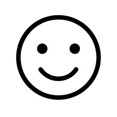 Subtle Smile A Minimalist Emoji Icon Representing Gentle Happiness and Contentment on a Transparent Backdrop Ideal for User Interfaces and Digital Content