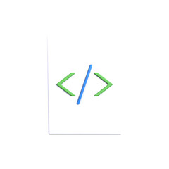 file code folder and file system 3d icon illustration