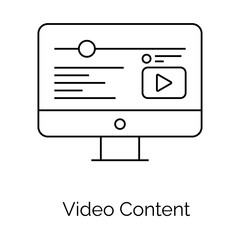 Video Content Symbol – Video Marketing, Digital Channel, Film Production, Media Player, Short Form Video
