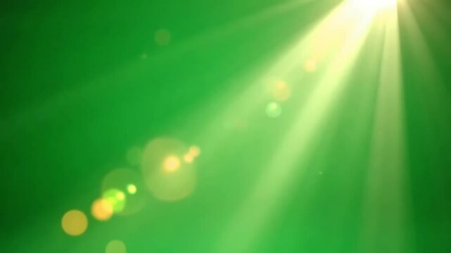 Gleaming sunlight shines brightly from above on a radiant green screen for a hopeful and optimistic effect.