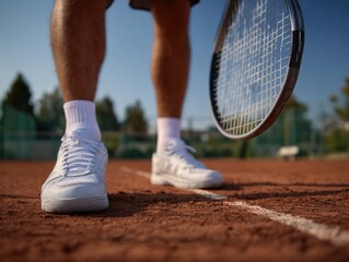 Tennis Player on Court