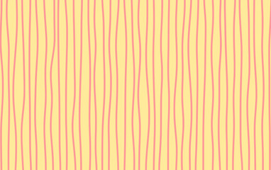 Playful Pastel Pink Wavy Lines on Soft Yellow Background