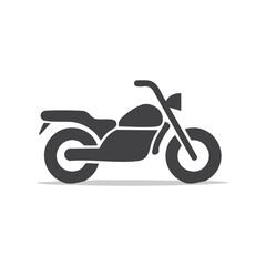 Obraz premium Classic Motorcycle Silhouette Simple Design Vector Icon Motorbike Illustration