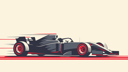 Racing car illustration. Formula one. Motorsport racing, car, illustration, formula, one, motorsport, speed, track, race, vehicle, fast, vector, aerodynamic, competition, champion, auto, driver, tire,