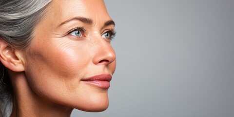 Naklejka premium Close-Up of Woman's Face