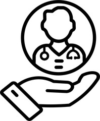 Doctor Silhouette Medical Icon