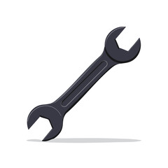 Cartoon Wrench Tool for Mechanics Repairing or Tightening Bolts and Maintenance Isolated on White