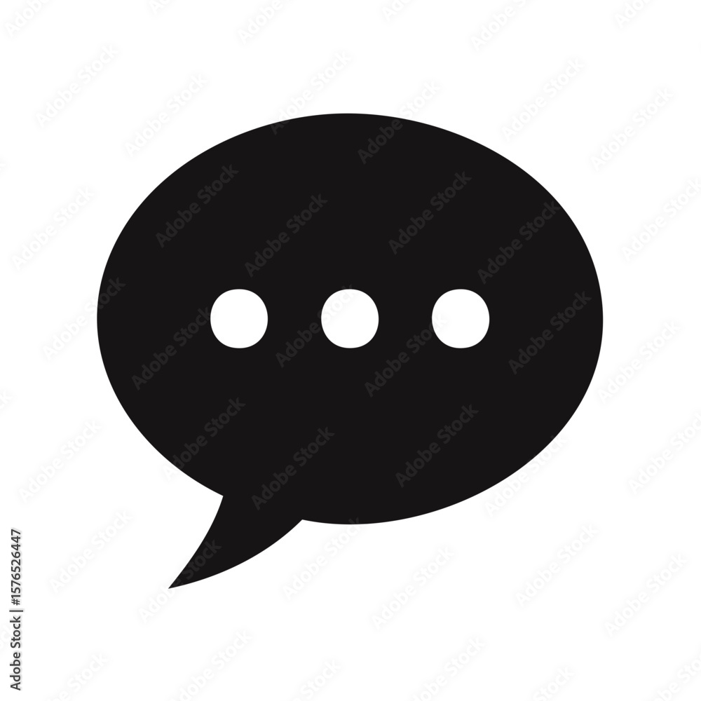 Poster typing speech bubble with ellipsis communication icon message conversation vector element chatting s
