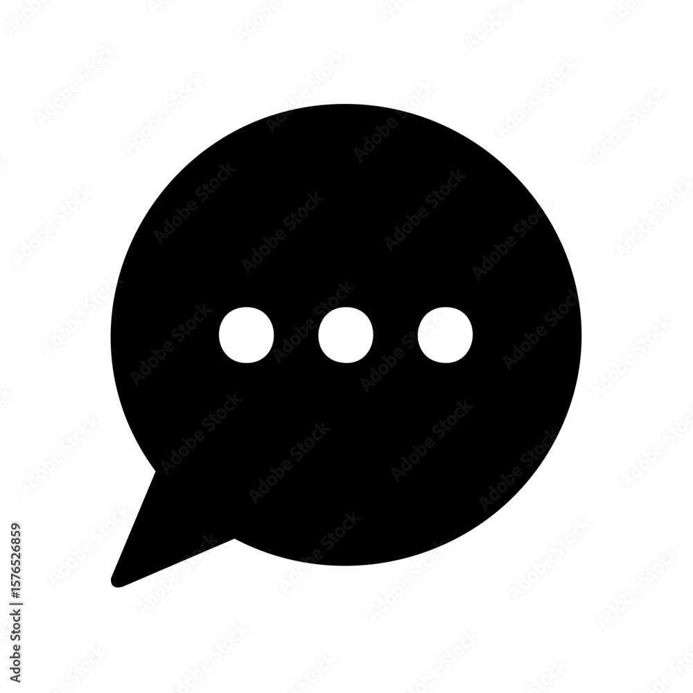 Poster speech bubble with ellipsis icon message communication chat dialogue