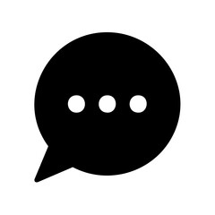Speech Bubble with Ellipsis Icon Message Communication Chat Dialogue