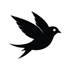 dove silhouette vector illustration