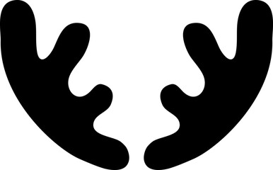 Antler silhouette vector art.
Deer antlers icon in simple shape.
Transparent background.